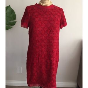Lace and silk dress